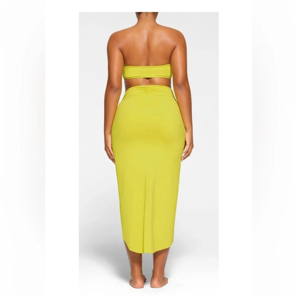 SKIMS SIGNATURE SWIM SARONG SKIRT CITRUS SIZE4X